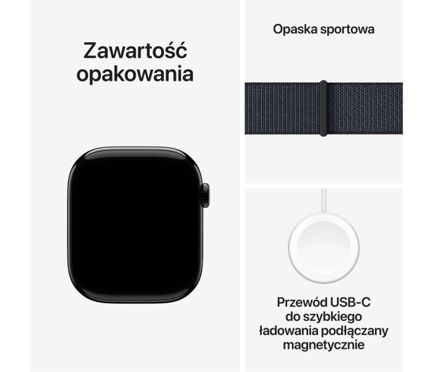 APPLE Watch 10 GPS 46mm koperta z aluminium (onyks) + opaska sportowa (atramentowy) - 1278134 - zdjęcie 9